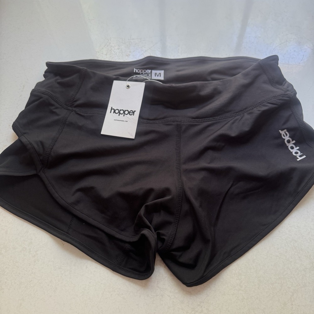 NEW Hopper‎ Black Women Running Shorts, Size M